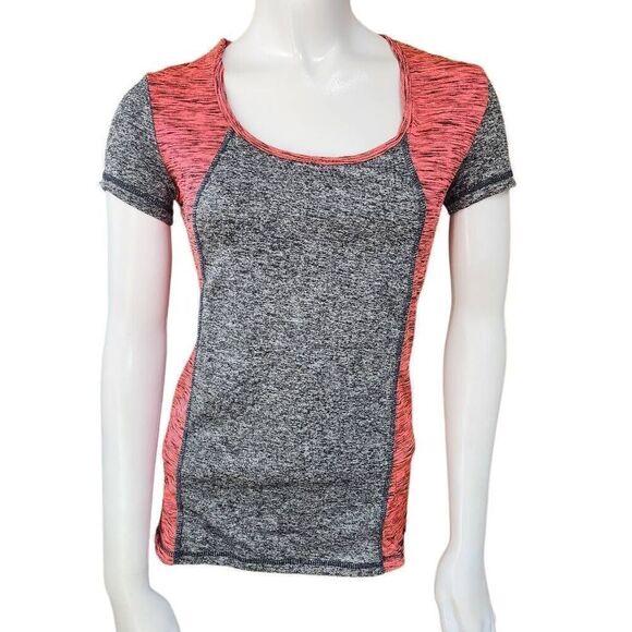 NWT Lida Collection Gray & Pink Heathered Athletic Tee Shirt (S/M) - Picture 3 of 6